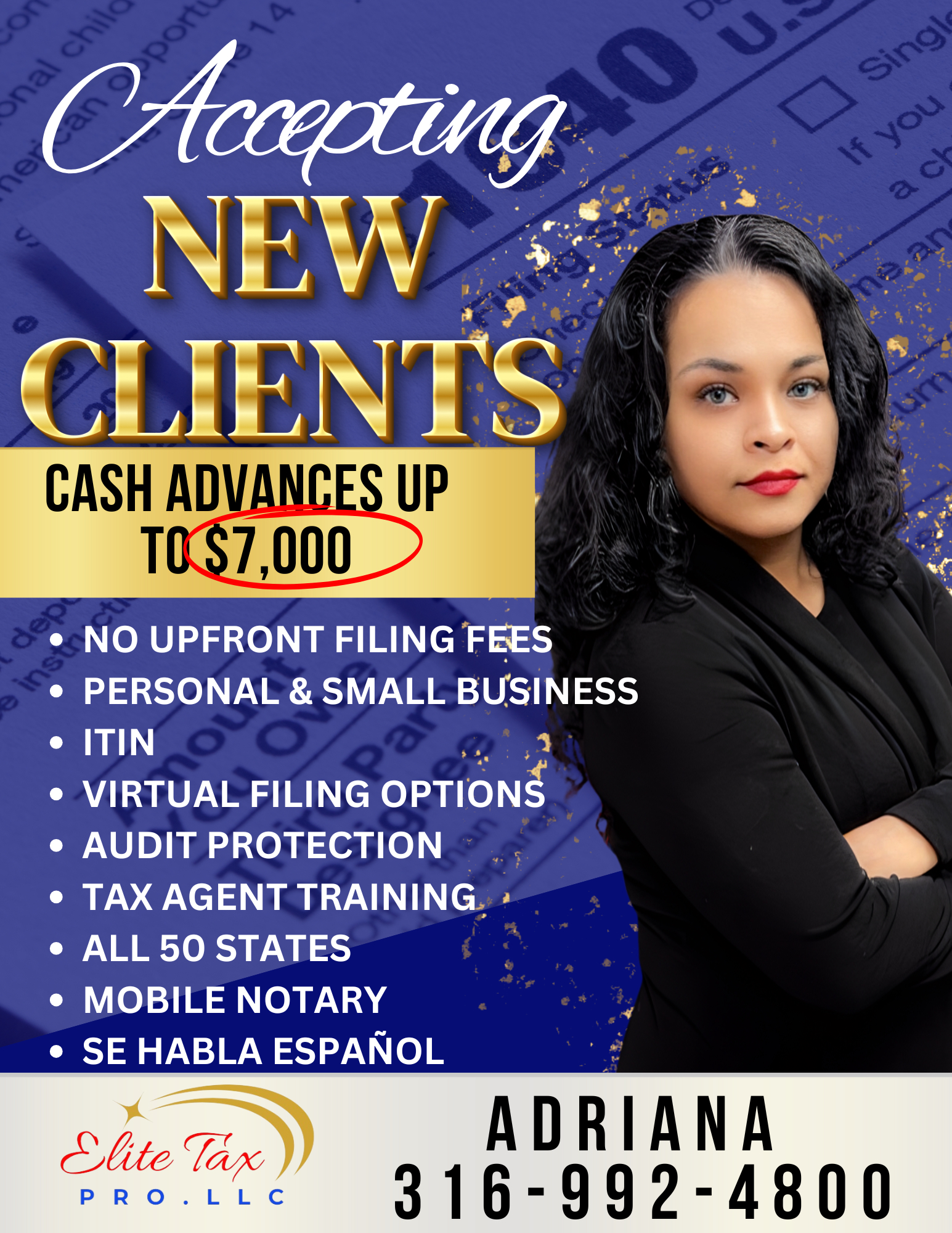 Cash advances up to $7,000